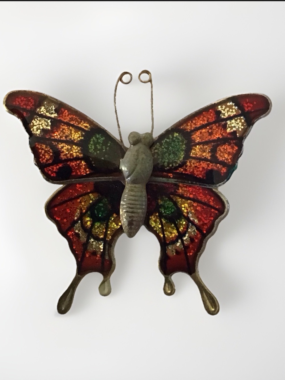 Vintage 1970s Butterfly Brooch Mexico